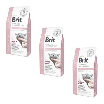 Karma dla kota BRIT Grain Free Veterinary Diets Cat Hypoallergenic 3 x 5 kg