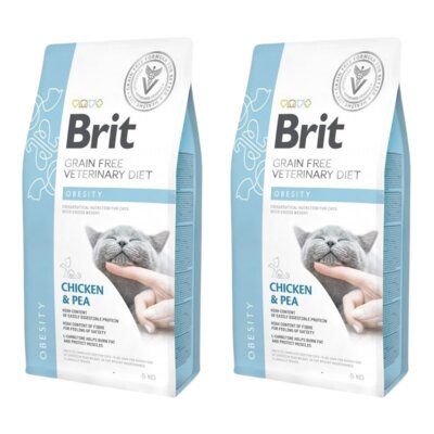 Karma dla kota BRIT Grain Free Veterinary Diets Cat Obesity 2 x 5 kg