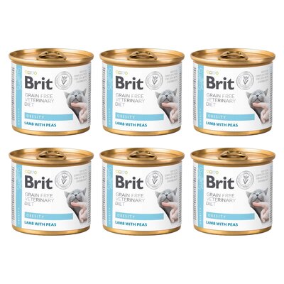 Karma dla kota BRIT Grain Free Veterinary Diets Obesity 6 x 200 g