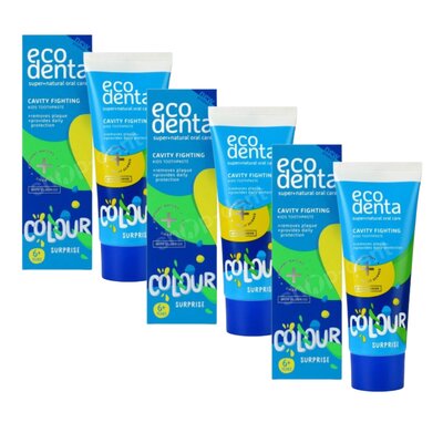 Pasta do zębów ECODENTA Colour Suprise 75 ml 3 szt.