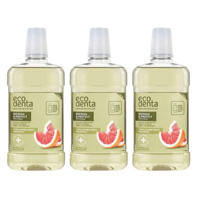 Płyn do płukania jamy ustnej ECODENTA Expert line Refresh & Protect 3 x 500 ml