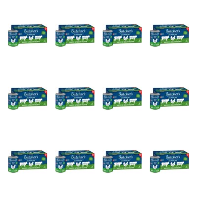 Karma dla psa BUTCHER'S Original mix smaków ze żwaczem wołowym (72 x 400 g)