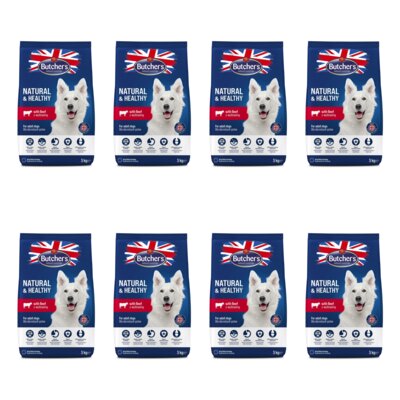Karma dla psa BUTCHER'S Natural & Healthy Wołowina 8 x 3 kg