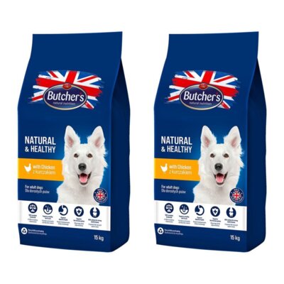 Karma dla psa BUTCHER'S Natural & Healthy Kurczak 2 x 15 kg
