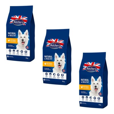 Karma dla psa BUTCHER'S Natural & Healthy Kurczak 3 x 15 kg