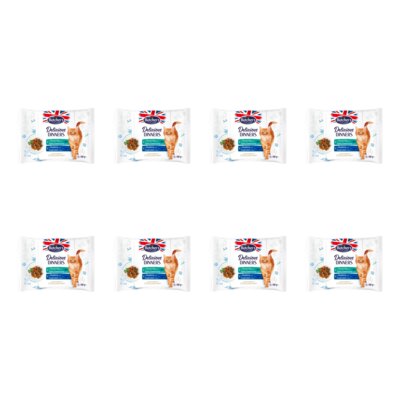 Karma dla kota BUTCHER'S Delicious Dinners z rybą oceaniczną oraz z łupaczem (32 x 100 g)