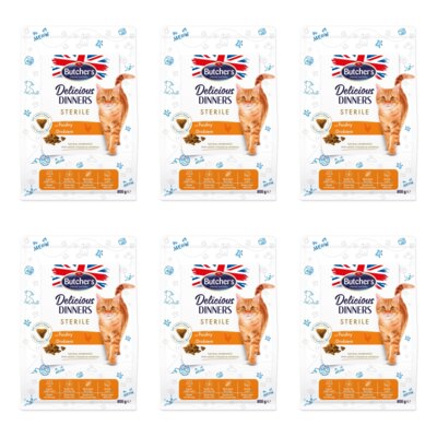 Karma dla kota BUTCHER'S Delicious Dinners Sterile Drób 6 x 800 g