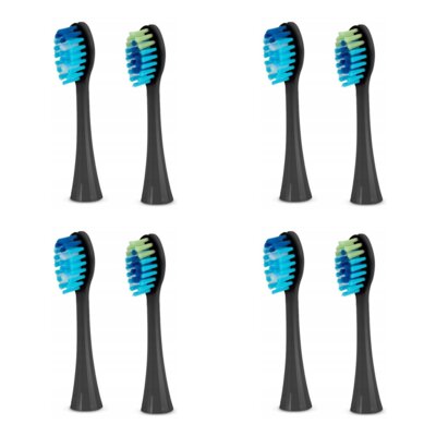 Oryginalna końcówka do szczoteczki BERDSEN Galaxy (8 szt.) Czarny (Delikatna dla zębów)