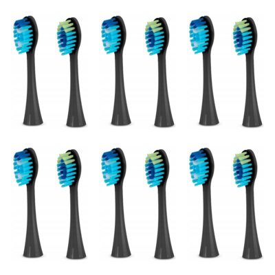 Oryginalna końcówka do szczoteczki BERDSEN Galaxy (12 szt.) Czarny (Delikatna dla zębów)