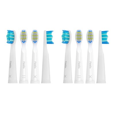 Oryginalna końcówka szczoteczki FEELO Easy Biały (8 szt.) (Delikatna pielęgnacja dziąseł)