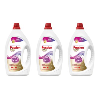 Żel do prania PASSION GOLD Professional Color 3 x 3520 ml do kolorowych tkanin