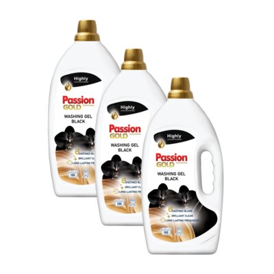 Żel do prania PASSION GOLD Professional Black 3 x 4000 ml do czarnych tkanin
