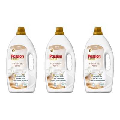 Żel do prania PASSION GOLD Professional White 3 x 4000 ml do białych tkanin