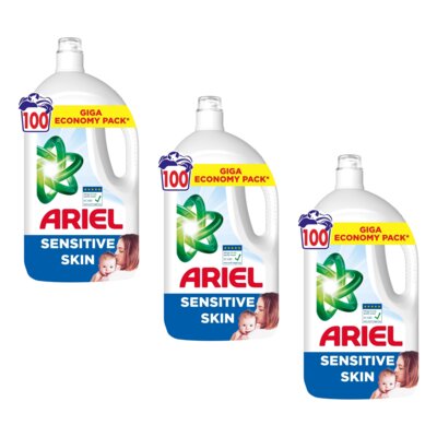 Płyn do prania ARIEL Sensitive 3 x 4500 ml Uniwersalny dla niemowląt