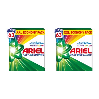 Proszek do prania ARIEL Fast Dissolving Alpine Fresh Color 2 x 3.46 kg do kolorowych tkanin