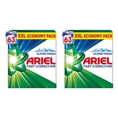 Proszek do prania ARIEL Fast Dissolving Alpine Fresh Color 2 x 3.46 kg do jasnych i białych tkanin