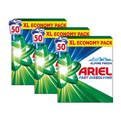 Proszek do prania ARIEL Fast Dissolving Alpine Fresh Color 3 x 2.75 kg do kolorowych tkanin
