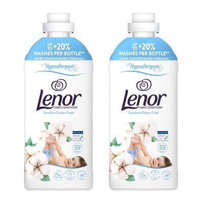 Płyn do płukania LENOR Sensitive Cotton Fresh 2 x 1239 ml