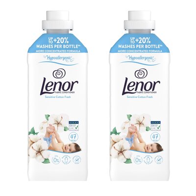 Płyn do płukania LENOR Sensitive Cotton Fresh 2 x 987 ml