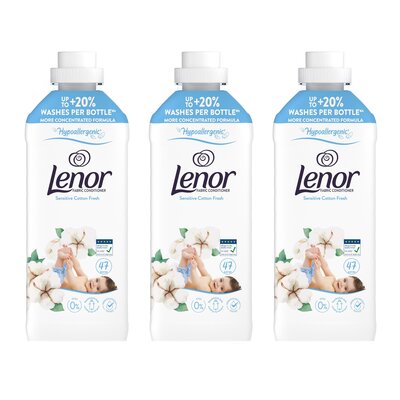 Płyn do płukania LENOR Sensitive Cotton Fresh 3 x 987 ml