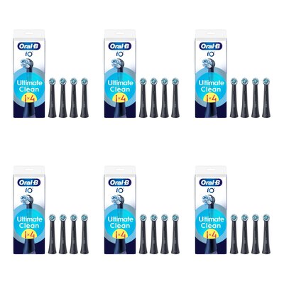 Oryginalna końcówka szczoteczki ORAL-B iO Ultimate Clean Czarny (24 szt.) (Usuwa płytkę bakteryjną)