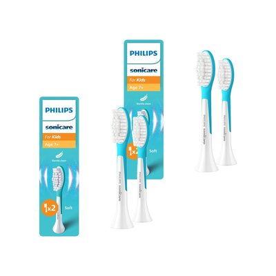 Oryginalne końcówki Philips Sonicare Dla Dzieci HX6042/90 miękkie włókna (4 szt.) (Dla dzieci od lat 7)
