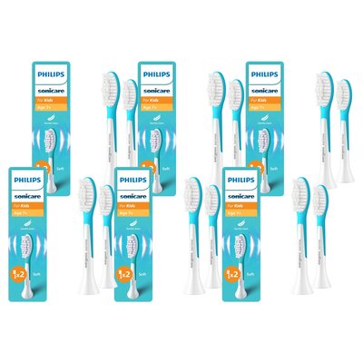 Oryginalne końcówki Philips Sonicare Dla Dzieci HX6042/90 miękkie włókna (12 szt.) (Dla dzieci od lat 7)