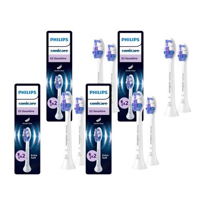 Oryginalne końcówki Philips Sonicare S2 HX6052/87 Bardzo miękkie włókna (8 szt.) (Nadwrażliwość zębów)