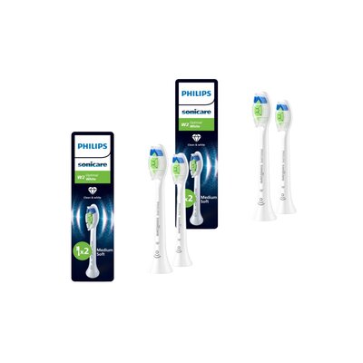 Oryginalne końcówki Philips Sonicare W2 HX6062/87 Średnio miękkie włókna (4 szt.) (Wybielające)