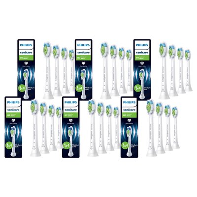 Oryginalne końcówki Philips Sonicare W2 HX6064/87 Średnio miękkie włókna (24 szt.) (Wybielające)