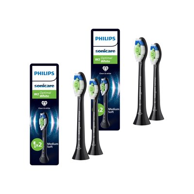 Oryginalne końcówki Philips Sonicare W2 HX6062/88 Średnio miękkie włókna (4 szt.) (Wybielające)
