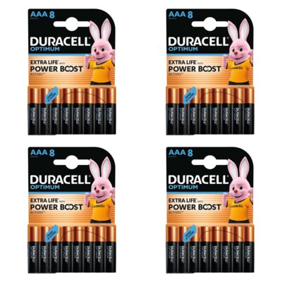 Bateria AAA DURACELL Optimum (32 szt.)