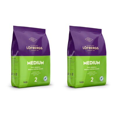 Kawa ziarnista LÖFBERGS Medium Roast Arabica 2 x 1 kg