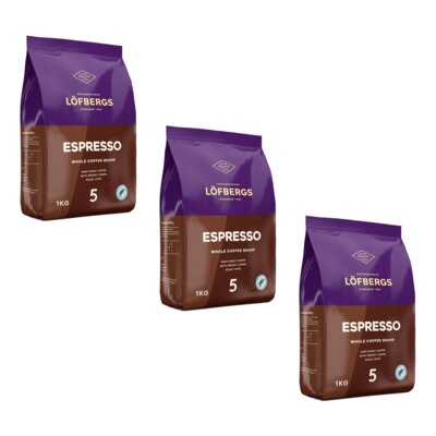 Kawa ziarnista LÖFBERGS Espresso 3 x 1 kg