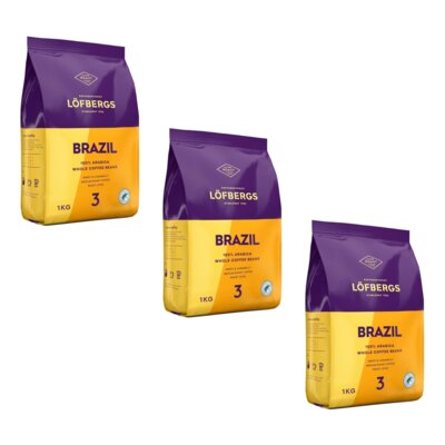 Kawa ziarnista LÖFBERGS Brazil 3 x 1 kg