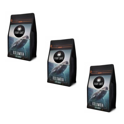 Kawa ziarnista EIGHT CAFE Kolumbia Arabica 3 x 0.5 kg (Rzemieślnicza)