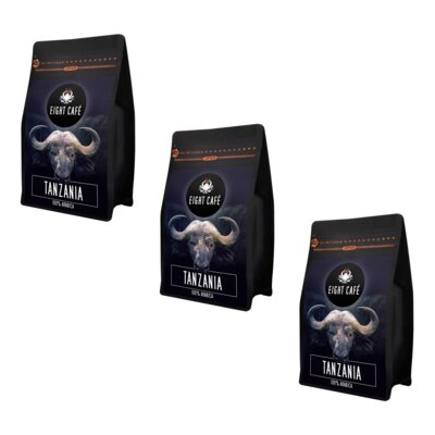 Kawa ziarnista EIGHT CAFE Arabica Tanzania 3 x 0.5kg (Rzemieślnicza)