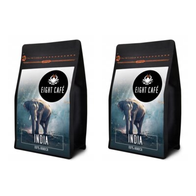Kawa ziarnista EIGHT CAFE India Arabica 2 x 0.5 kg (Rzemieślnicza)