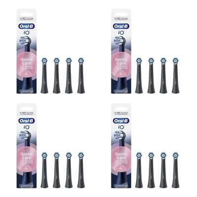 Oryginalna końcówka szczoteczki ORAL-B IO Gentle Care (16 szt.) (Delikatna pielęgnacja) Czarny