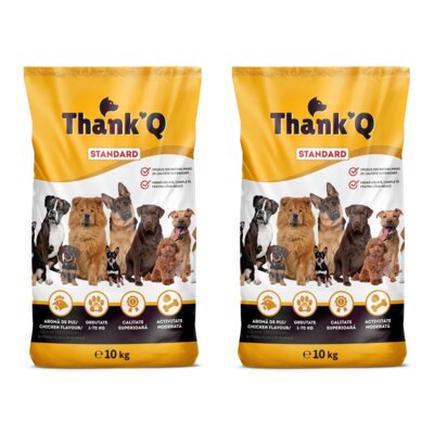 Karma dla psa THANK'Q Standard Kurczak 2 x 10 kg
