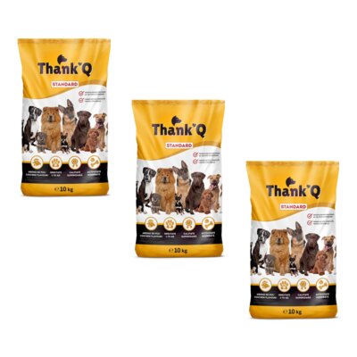 Karma dla psa THANK'Q Standard Kurczak 3 x 10 kg