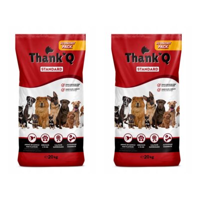 Karma dla psa THANK'Q Standard Szynka 2 x 20 kg
