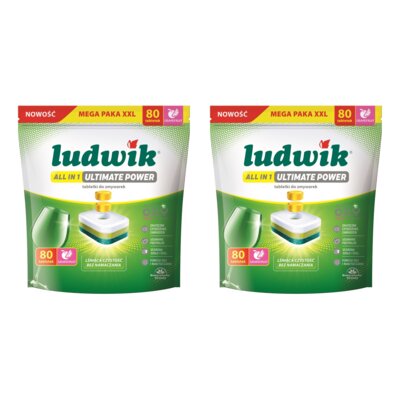 Tabletki do zmywarek LUDWIK All In One Ultimate Power Grapefruit - 160 szt.