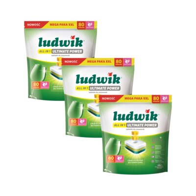 Tabletki do zmywarek LUDWIK All In One Ultimate Power Grapefruit - 240 szt.