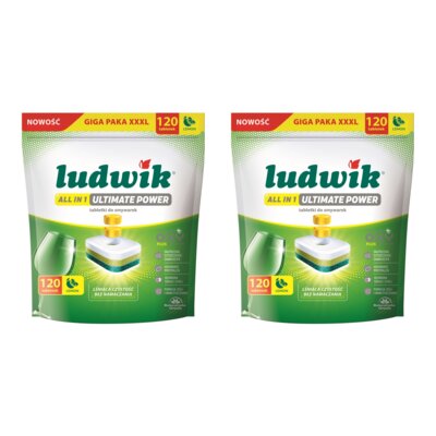 Tabletki do zmywarek LUDWIK All In One Ultimate Power Lemon - 240 szt.