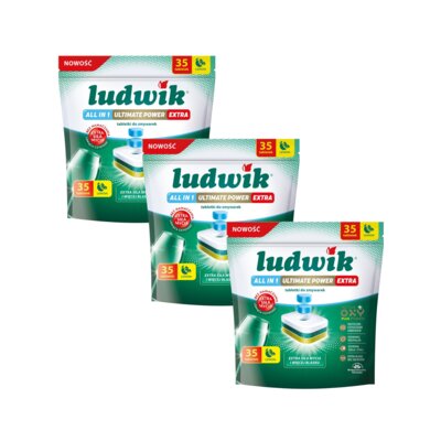 Tabletki do zmywarek LUDWIK All in One Ultimate Power Extra Lemon 105 szt.