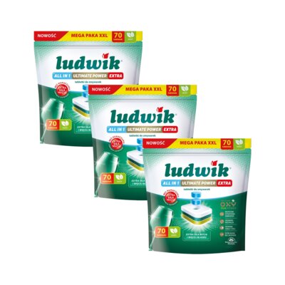 Tabletki do zmywarek LUDWIK All In One Ultimate Power Extra Mint 210 szt.