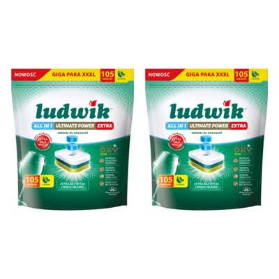 Tabletki do zmywarek LUDWIK All in One Ultimate Power Extra Lemon 210 szt.