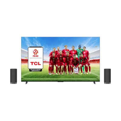 Telewizor TCL 85X11K 85” QD-miniLED 4K 144HZ + Zestaw Stereo TCL Z100E (2 szt.) TI+CZ Google TV Dolby Atmos Dolby Vision, Wi-Fi, Bluetooth