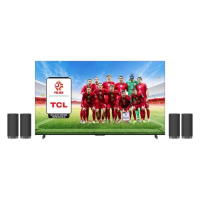 Telewizor TCL 85X11K 85” QD-miniLED 4K 144HZ + Zestaw Kina Domowego TCL Z100E (4 szt.) TI+CZ Google TV Dolby Atmos Dolby Vision, Wi-Fi, Bluetooth